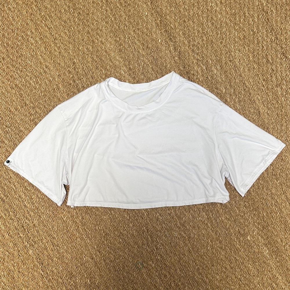 Five dancewear white cropped T shirt